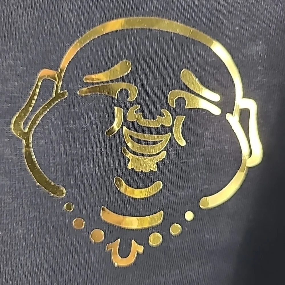 NEW True Religion Men's Emboss Emblem Tee Black & Gold Sz Large